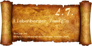 Liebenberger Tamás névjegykártya